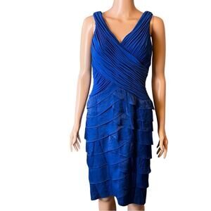 Fancy Schmancy Ruched Layered Ruffles Sleeveless Cocktail Dress 8